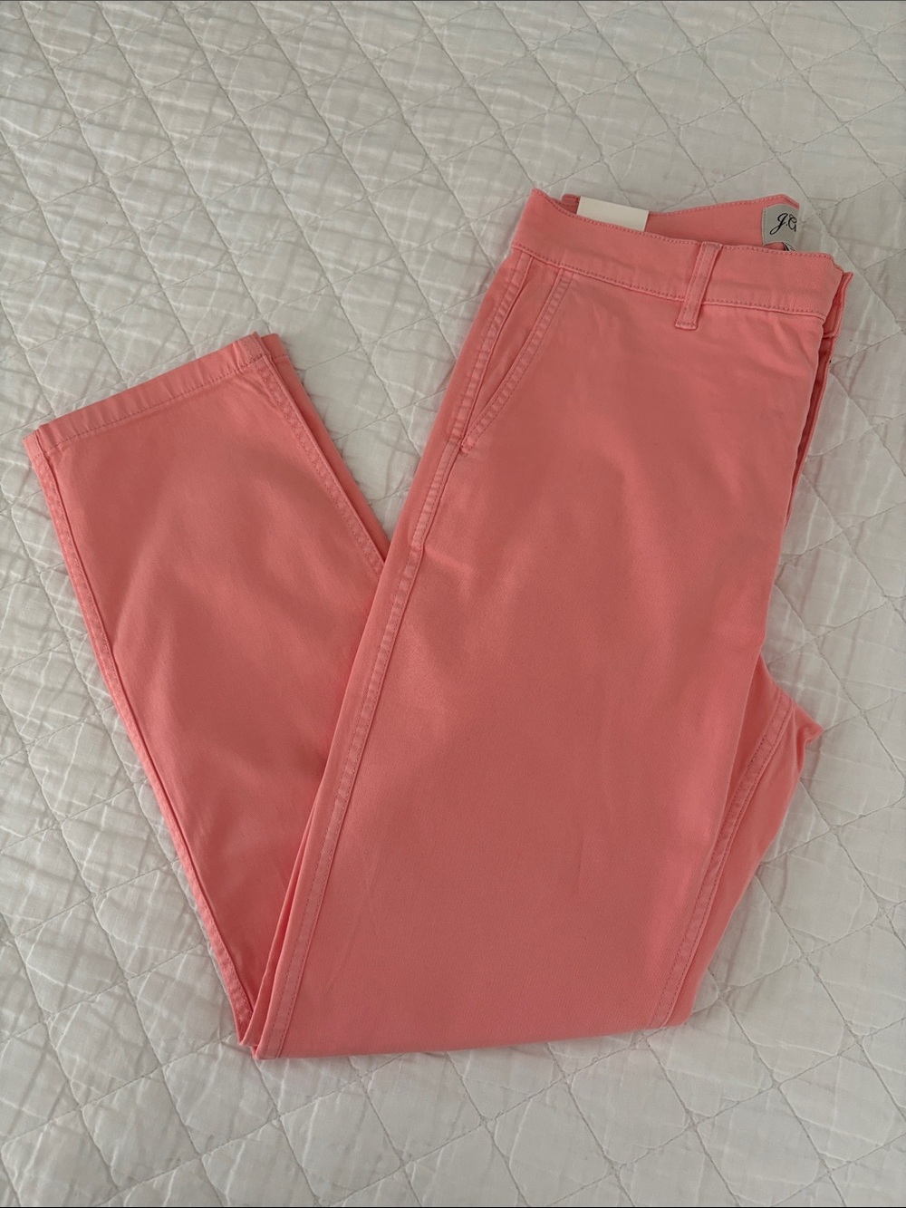 J. Crew Coral Straight-Leg Pants